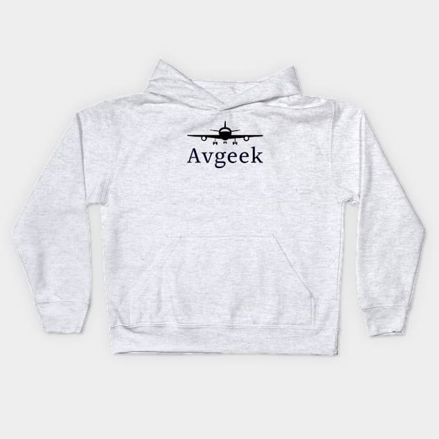 Aviation Geek (Avgeek) Kids Hoodie by Jetmike